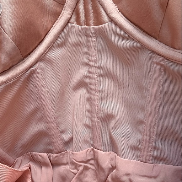 NWOT Zimmermann Matchmaker Bustier Wool-Silk Blush Pink Mini Dress 0 - Picture 10 of 16